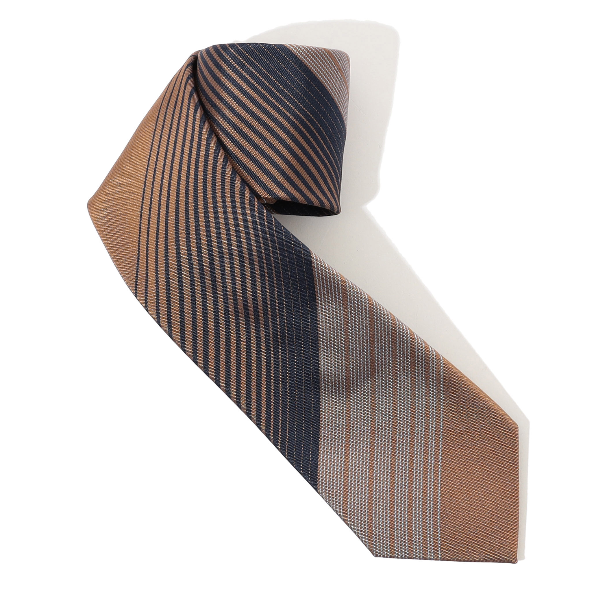 FRANCO BASSI シルク レジメンタルストライプネクタイ