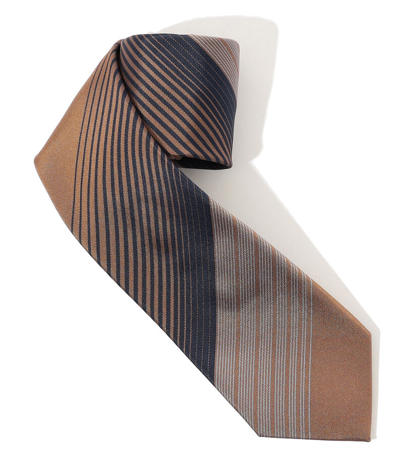 FRANCO BASSI シルク レジメンタルストライプネクタイ