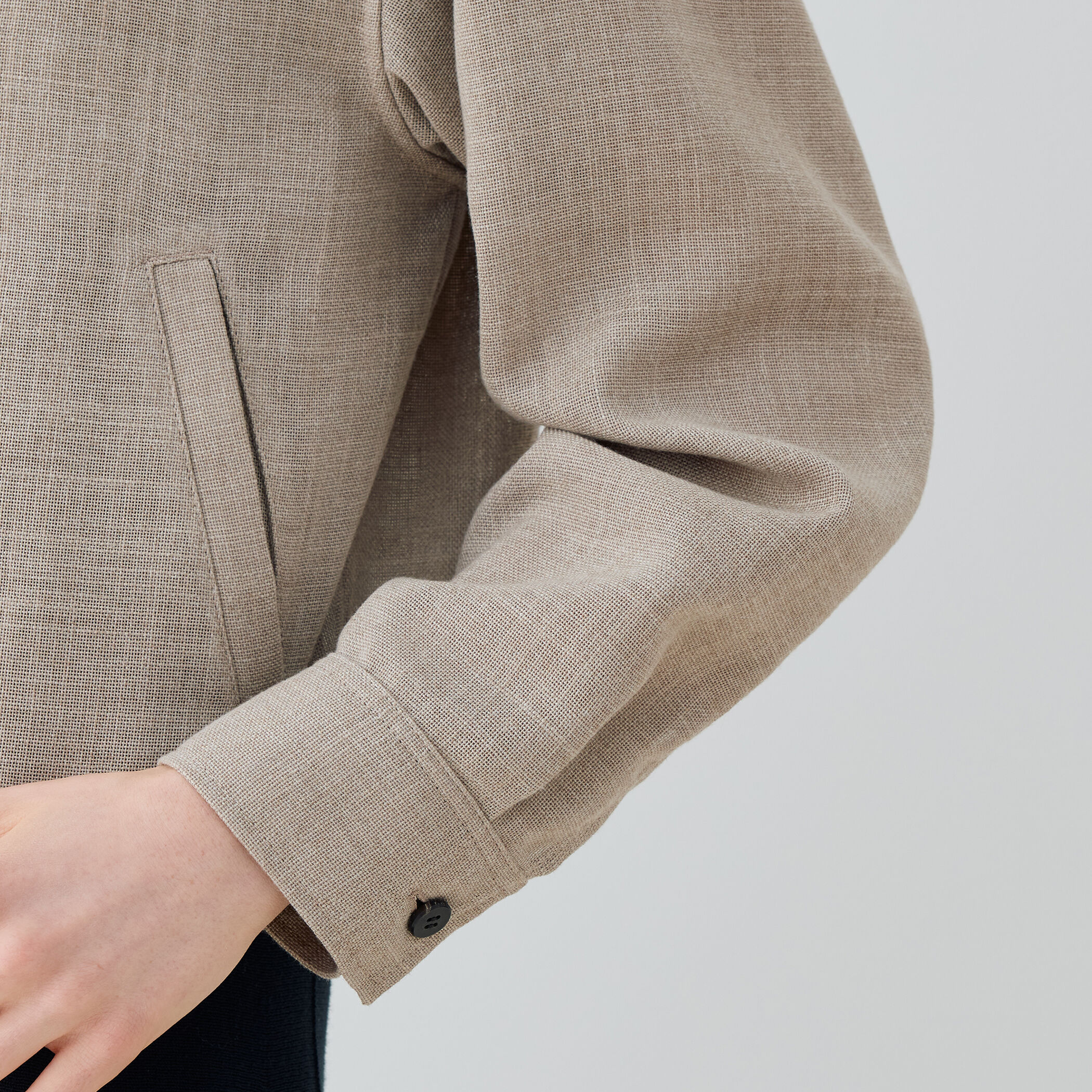 リネンテクスチャー ジップアップジャケット｜トゥモローランド 公式通販