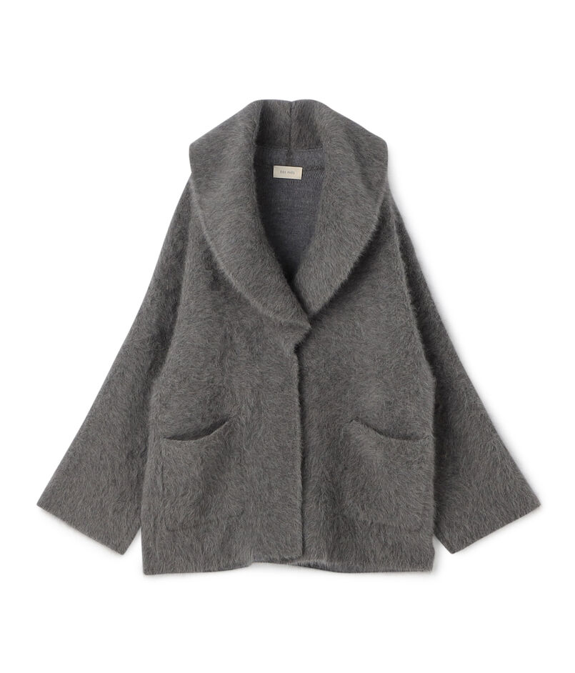 フォックスカシミヤ ショールカラーコート