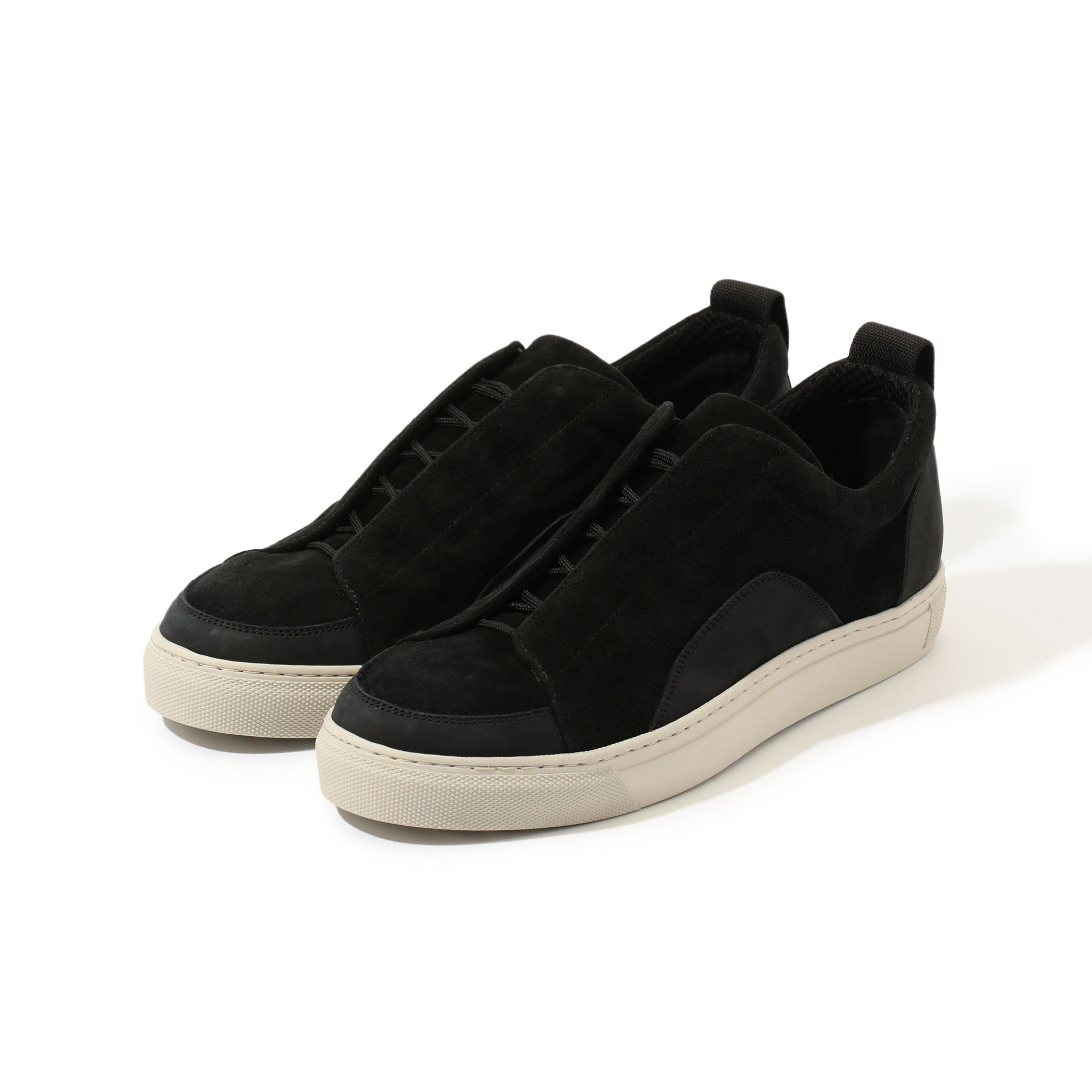 [MANOLO BLAHNIK]ブラック スエード レースアップ スニーカー MANOLO BLAHNIK Exclusive Shoes Nadores Black Suede 5.27(Sat