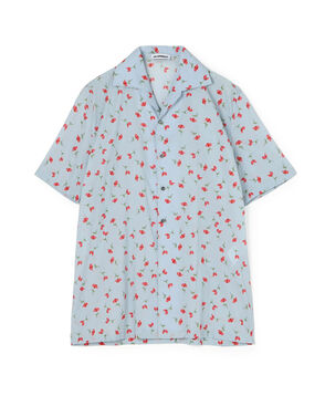 JIL SANDER SHIRT 223 コットンプリント オープンカラーシャツ