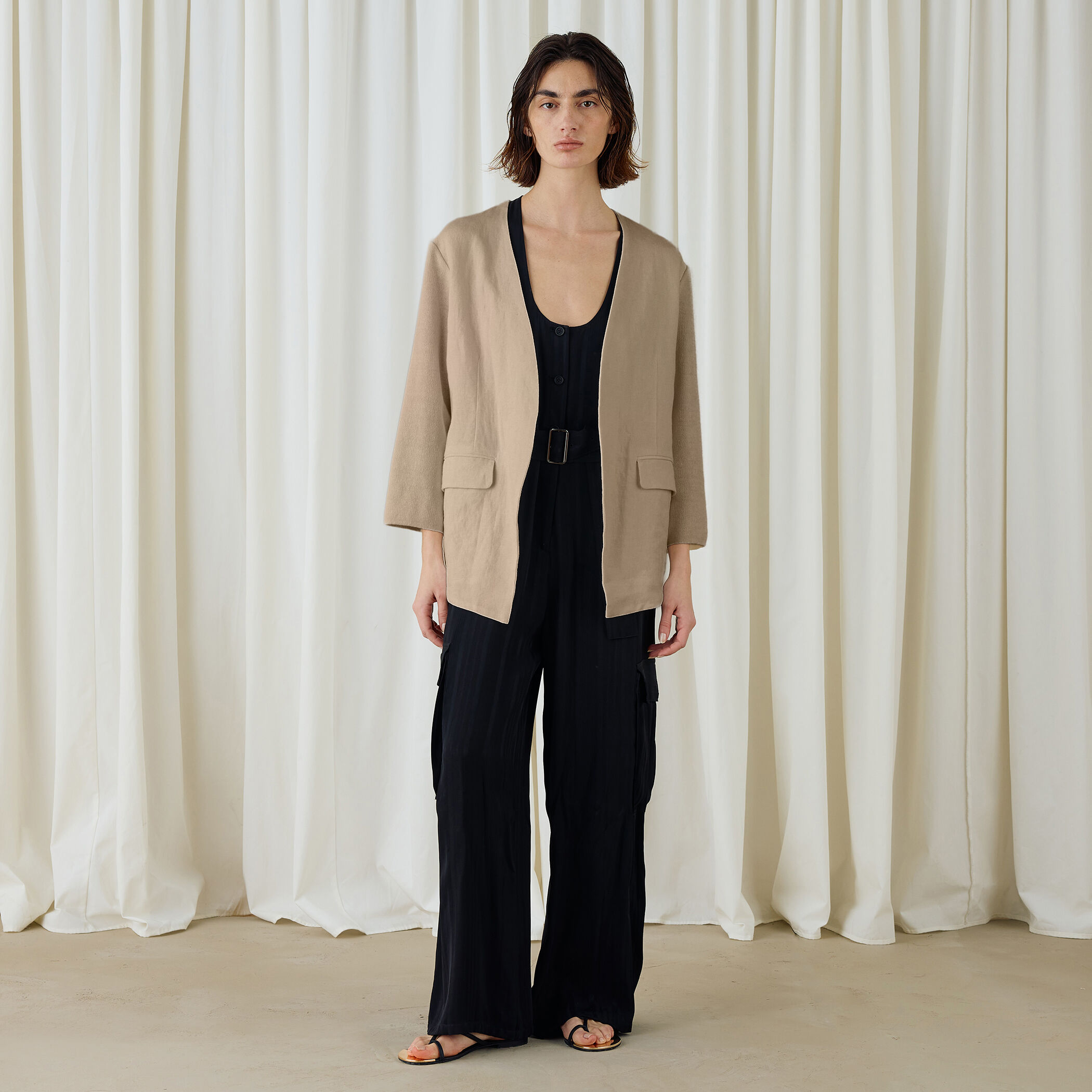 ファブリックコンビ Vカラージャケット｜トゥモローランド 公式通販