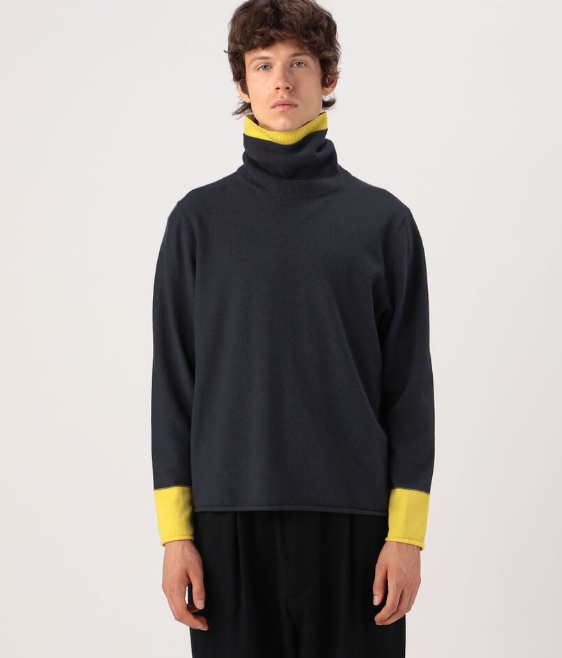 GALERIE 大人しい VIE スコットランドカシミヤ ポロカラープルオーバー