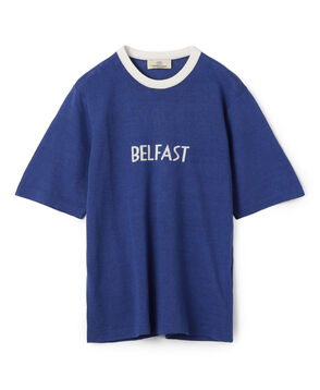 14ゲージ インターシャ クルーネックプルオーバー ニットTシャツ