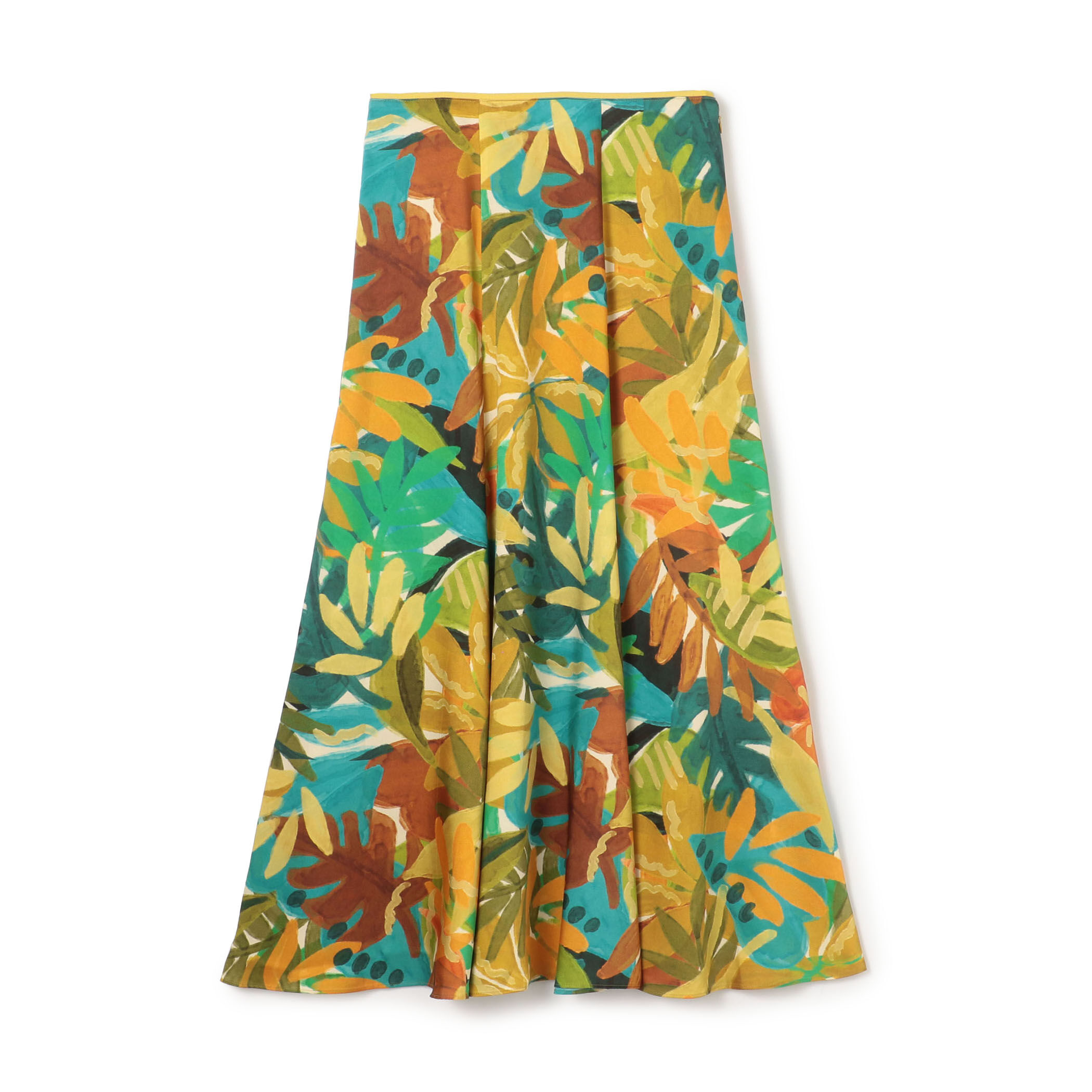 ポリエステル リーフプリントフレアスカート｜トゥモローランド 公式通販