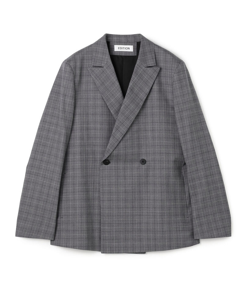 Super120'sウォッシャブルウール ダブルブレストジャケット