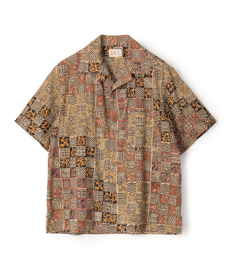 Mai Tai ブロックプリント 開襟シャツ