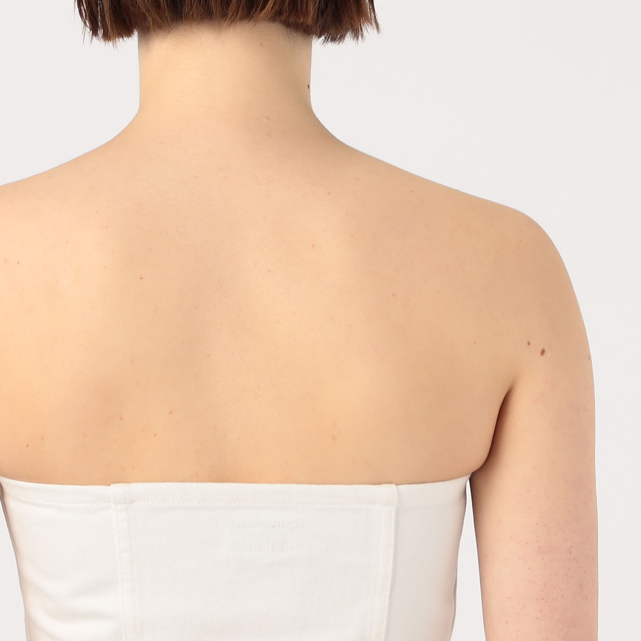 HYKE】 TWILL STRAPLESS TOP