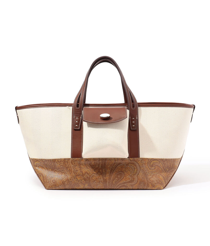 A VACATION LAND MUSTARD PAISLEY トートバッグ