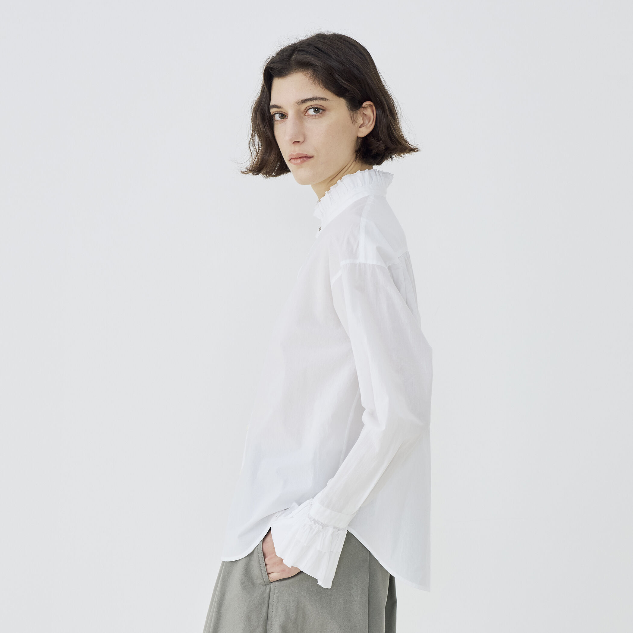 コットン フリルシャツ｜トゥモローランド 公式サイト