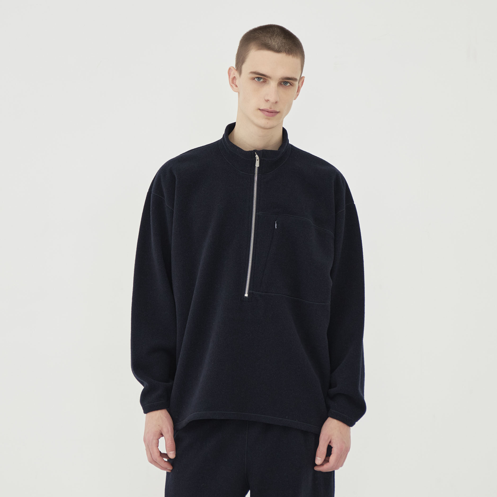 ウールカシミヤフリース ハーフジッププルオーバー｜トゥモローランド