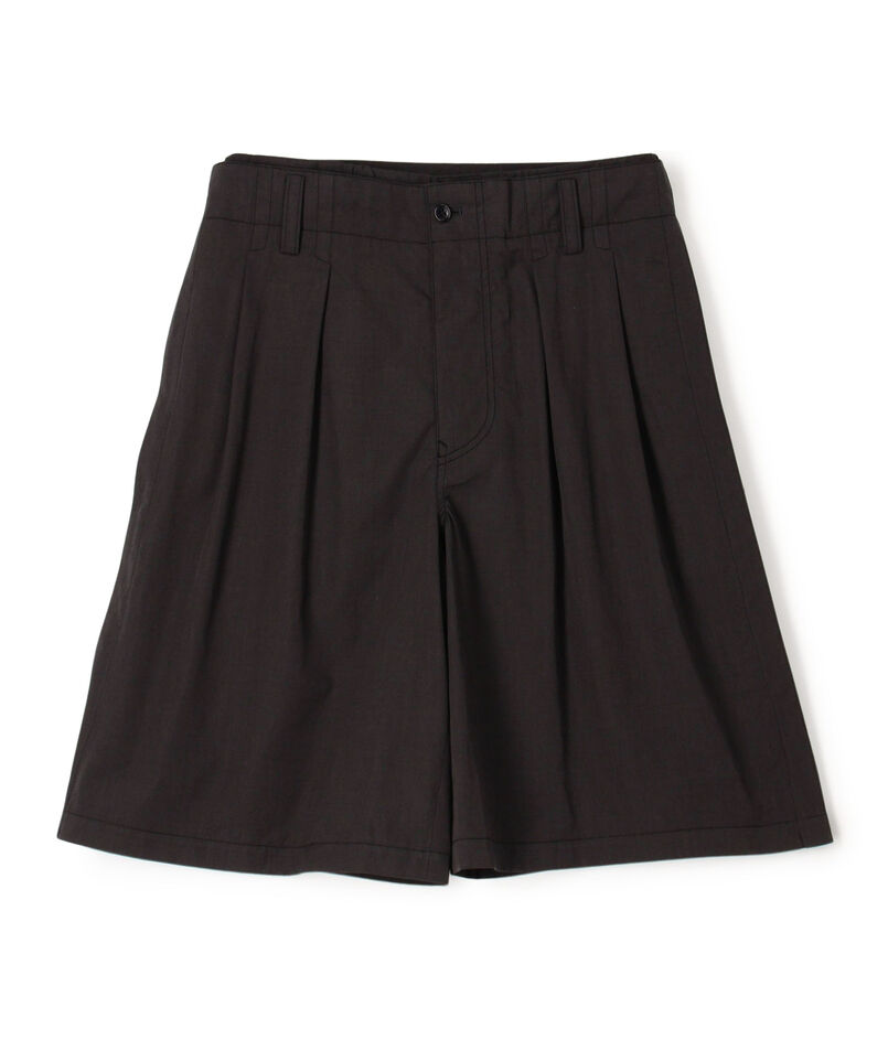 コットンシャンブレー 2プリーツ ショートパンツ