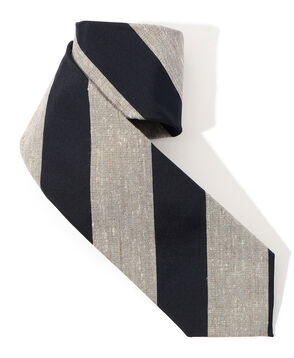 TOMORROWLAND シルクコットン レジメンタルストライプネクタイ