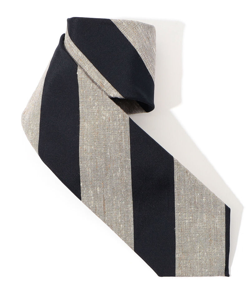 TOMORROWLAND シルクコットン レジメンタルストライプネクタイ