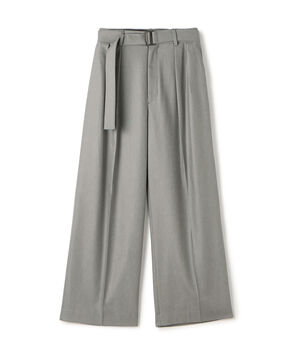 ストレッチフラノ ベルテッドスラックス