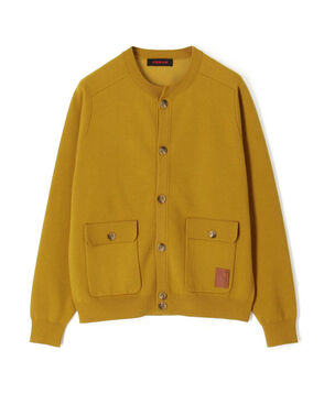 コットンカシミヤ フラップポケットニットブルゾン