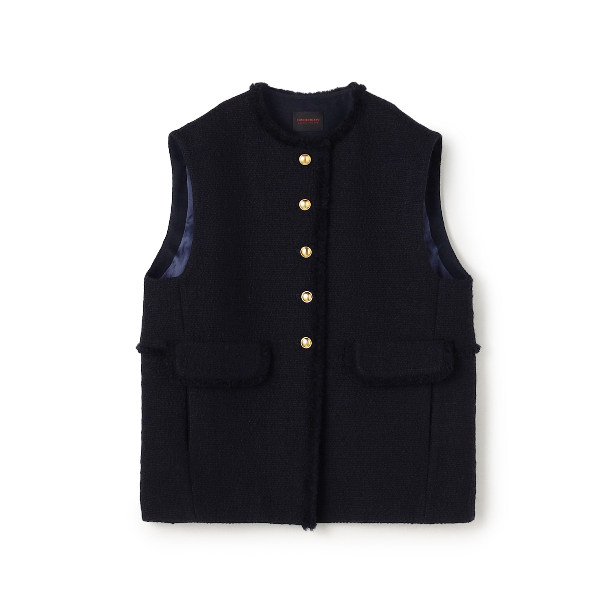 TOMORROWLAND - 美品 TOMORROWLAND collection トゥモローランド コレクション ベスト ネイビー 紺 サイズ:36(9号) スパークツイル セミロング ジレ / コットン ナイロン リネン 日本製 トップス【レディース】【中古】 すべてのベスト｜トゥモローランド 公式サイト