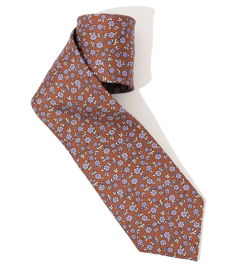 ERRICO FORMICOLA シルクプリント 花柄ネクタイ