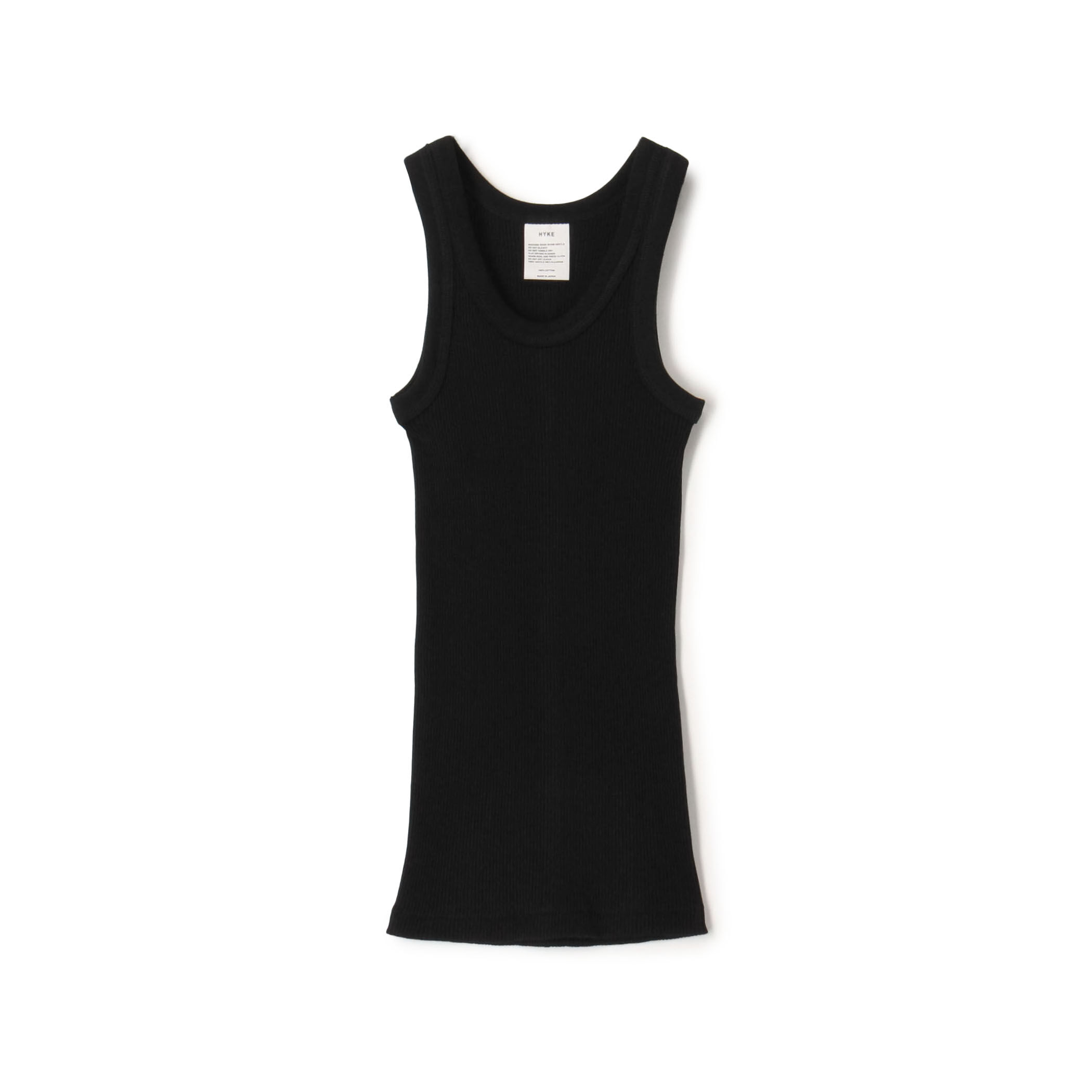 HYKE タンクトップ ブラック HYKE TANK TOP｜トゥモローランド 公式サイト