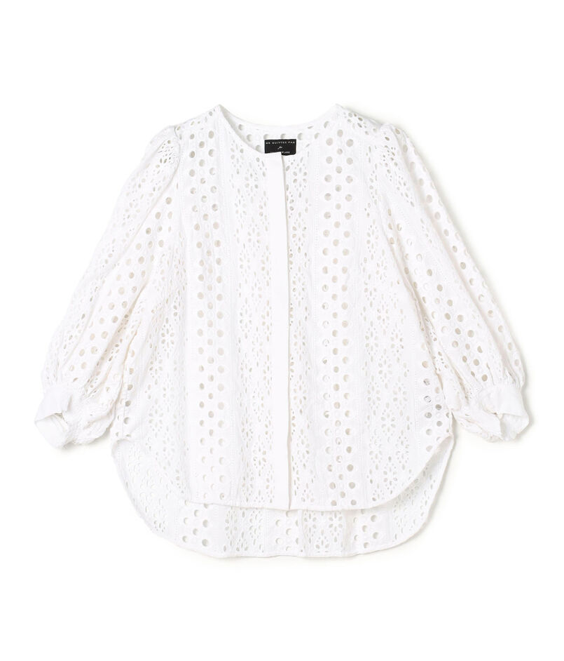 別注】ne Quittez pas BLACK × TOMORROWLAND カットワークブラウス 