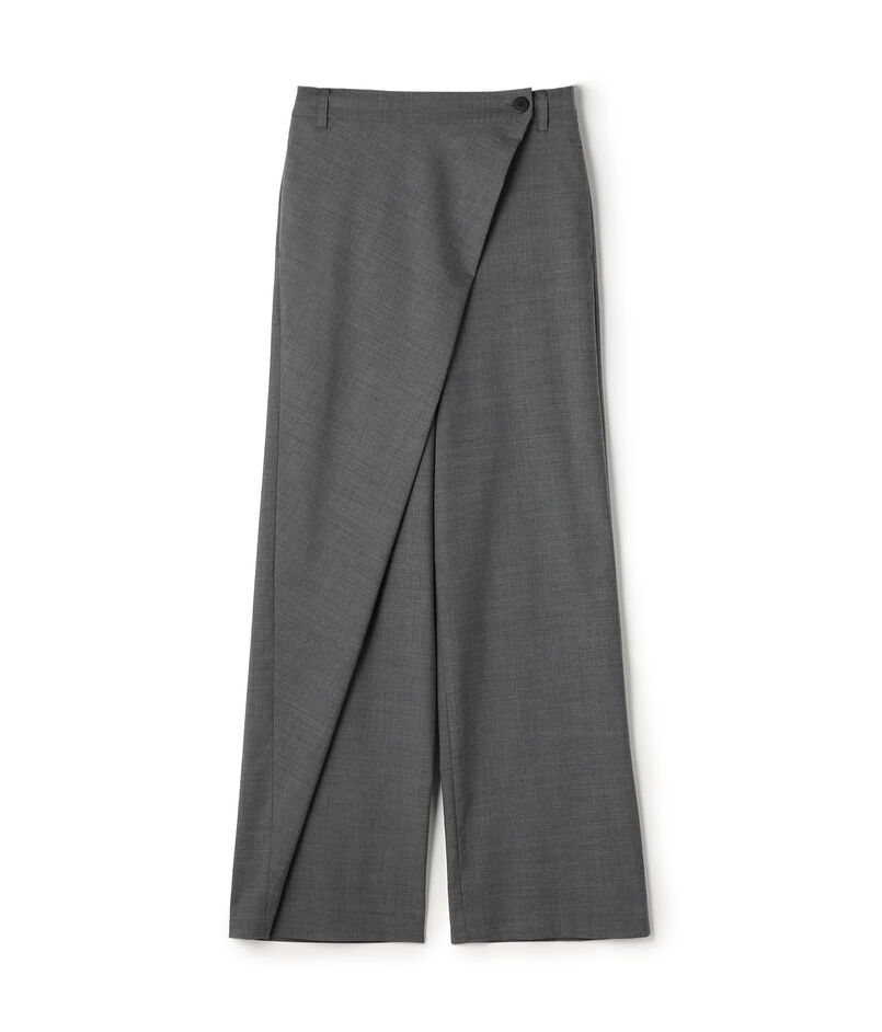 Super140's ウールトロピカル ラップパンツ