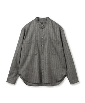 ライトフラノストレッチ スタンドカラーシャツ
