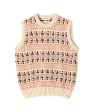 【別注】Redeux メリノウールフェアアイル柄 クルーネックニットベスト