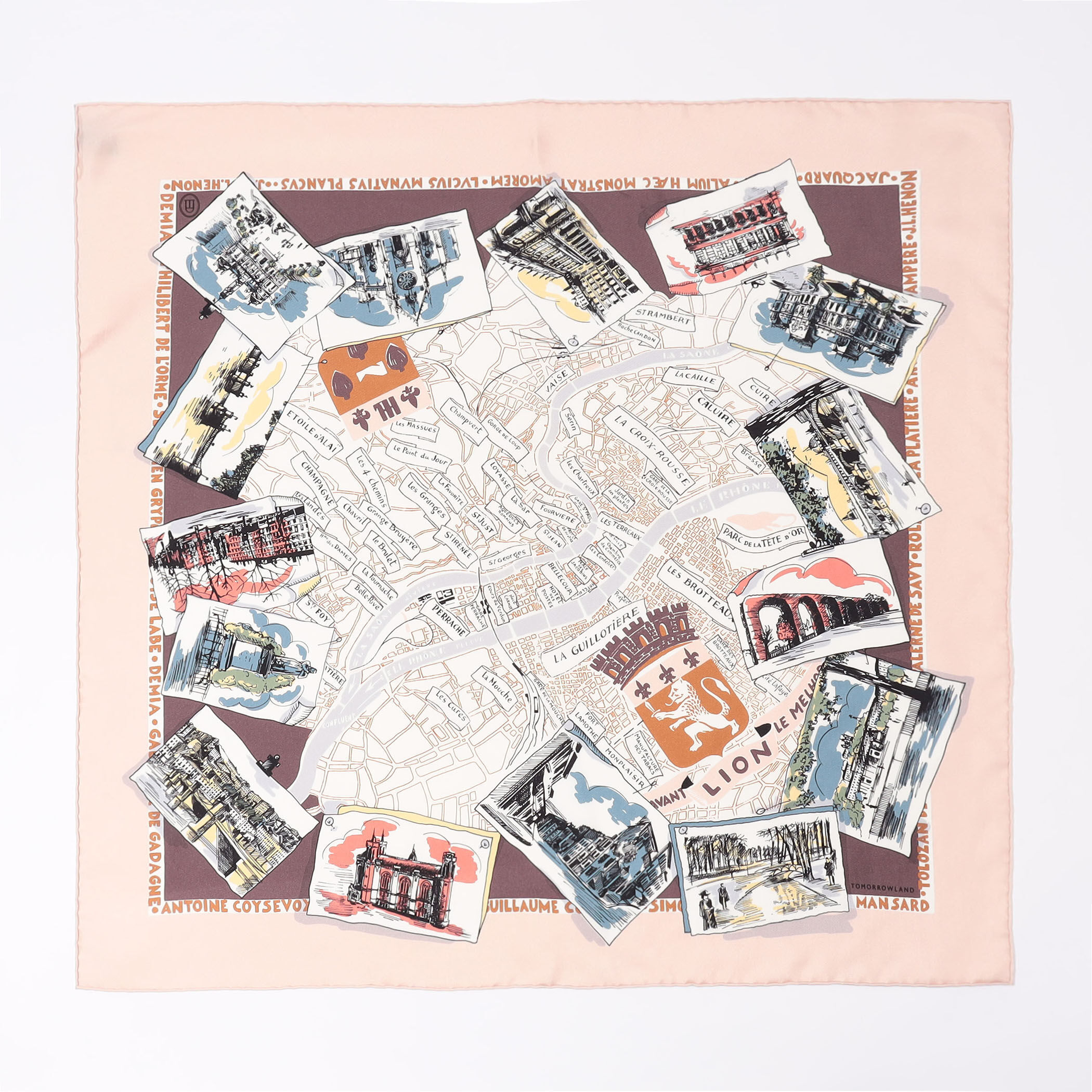 Atelier TOMORROWLAND CITY MAP シルクスカーフ｜トゥモローランド