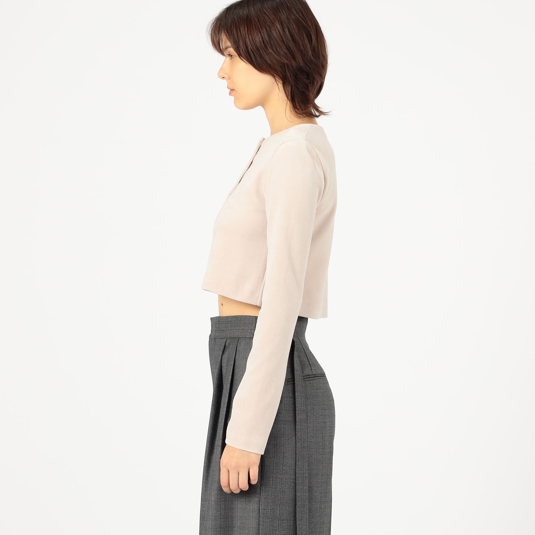 ヘビーベロア ショートカーディガン｜トゥモローランド 公式通販