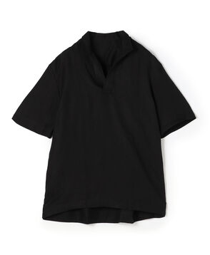 【別注】BOURRIENNE SONGE リネン ショートスリーブ スタンドカラーシャツ