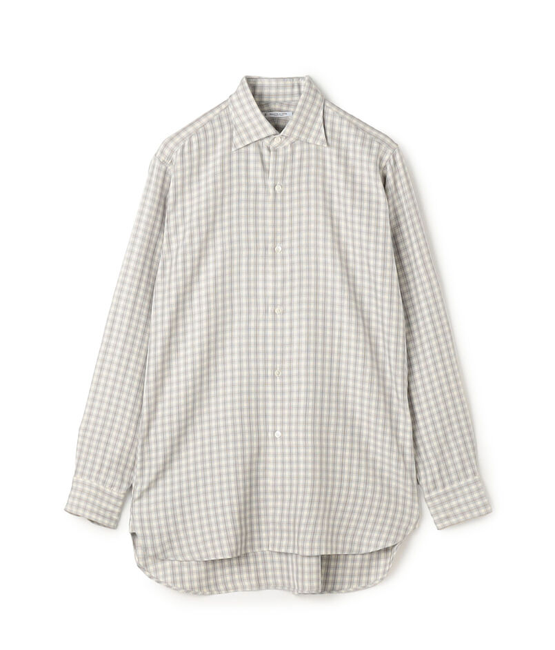 MAATEE&SONS LYAN シルクチェック ロングスリーブシャツ