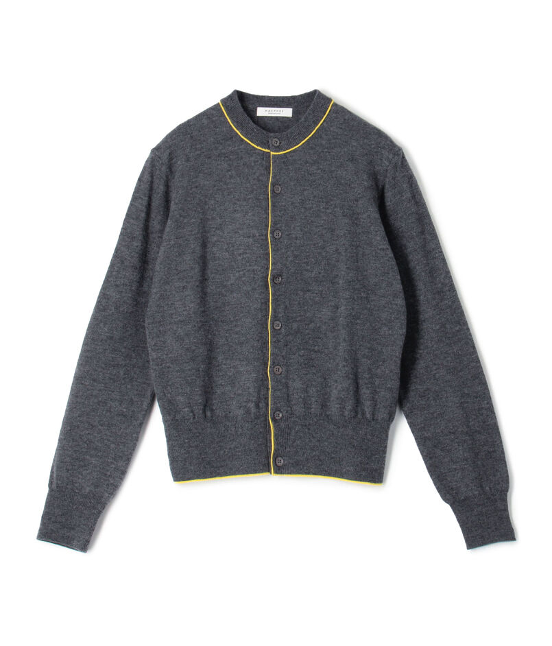 ■プレーンウール クルーネックカーディガン