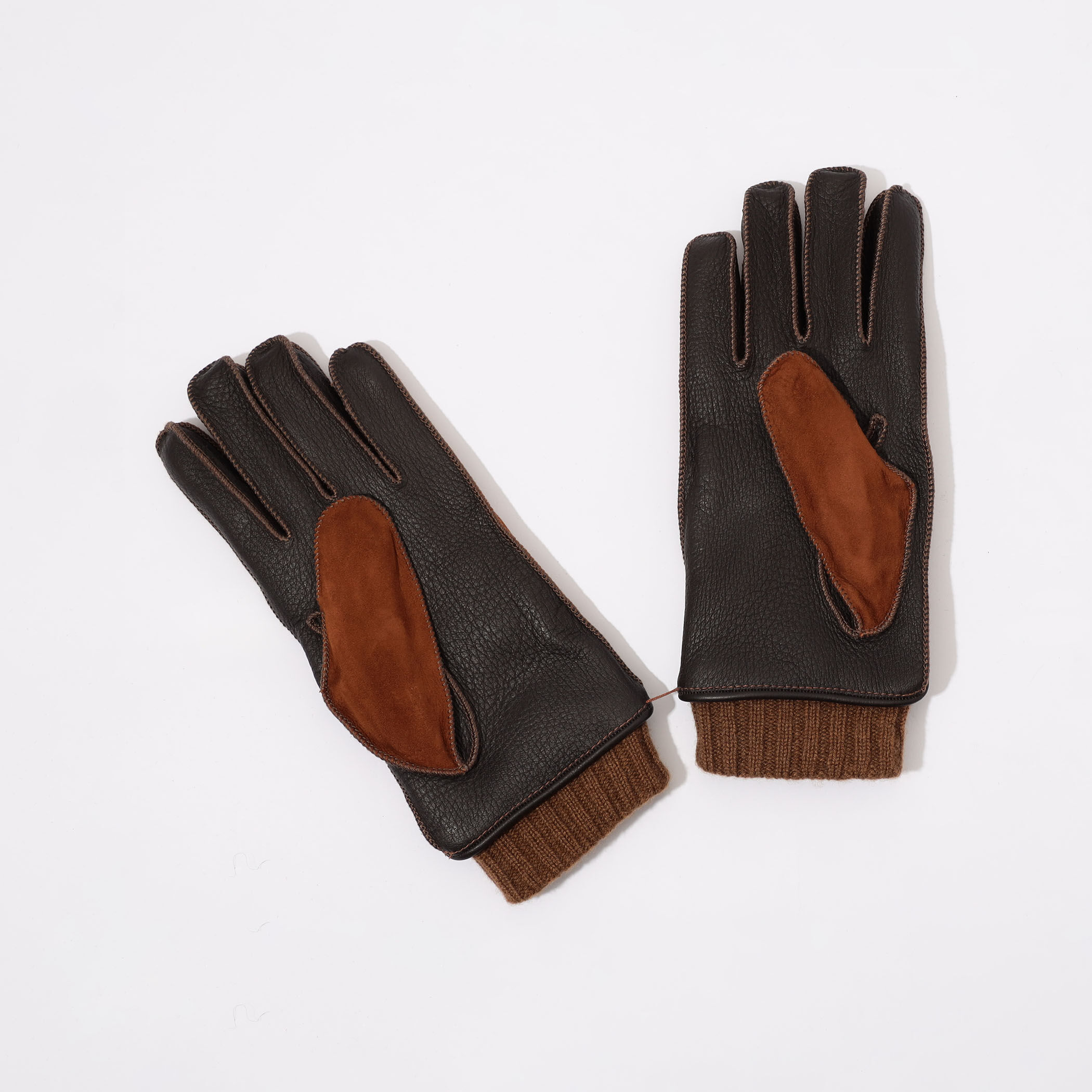 MAZZOLENI カシミヤライニング ラムスキンヌバック×ディアスキンコンビ