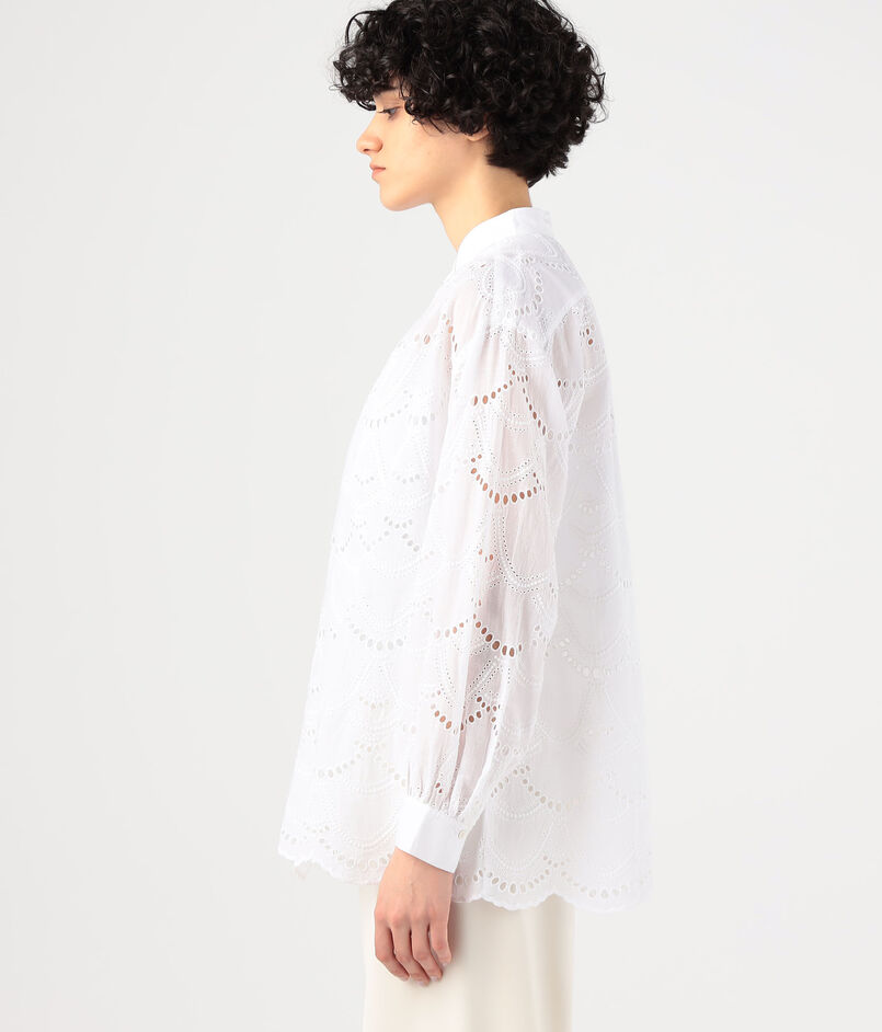 別注】ne Quittez pas BLACK × TOMORROWLAND カットワークシャツ 