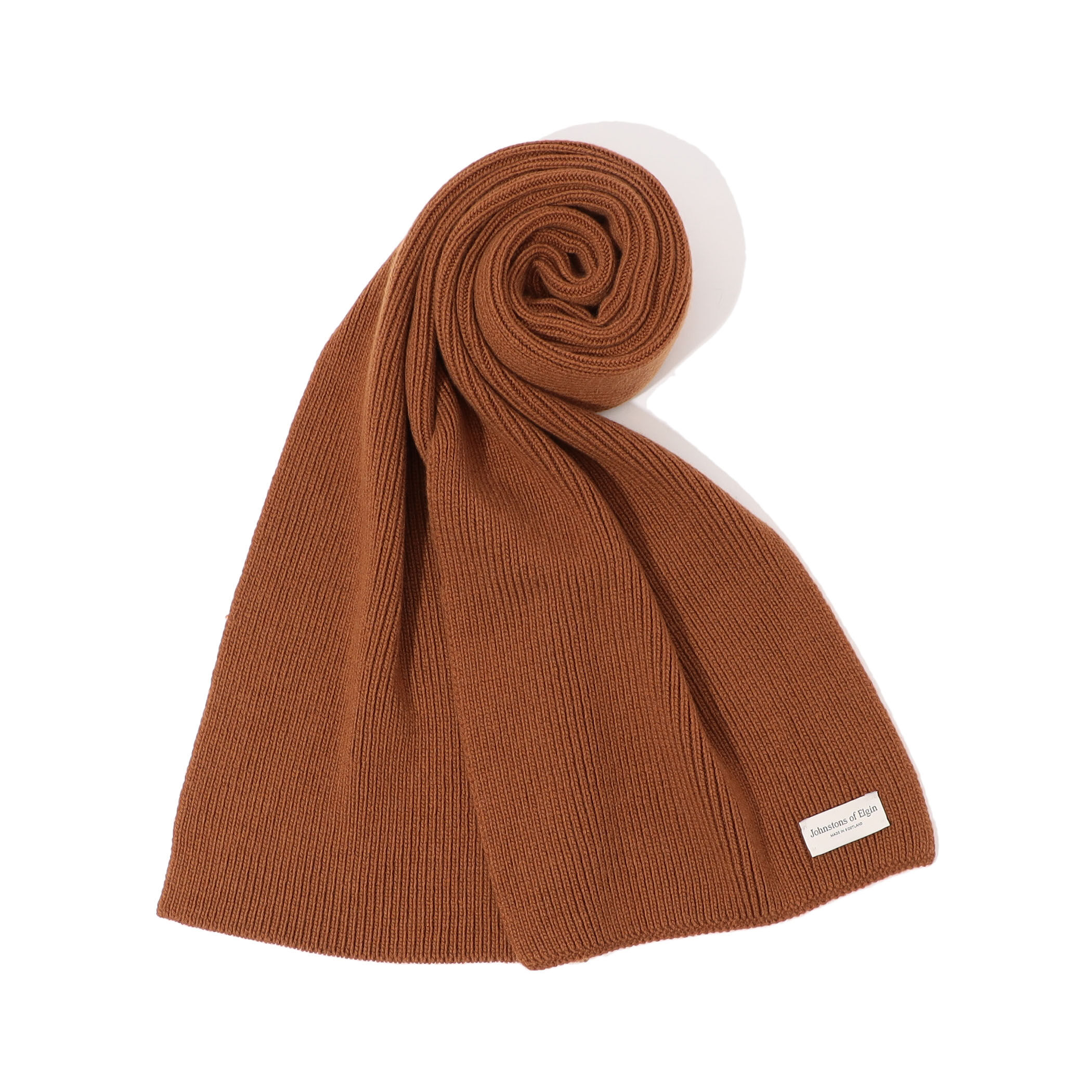 Johnstons of Elgin カシミヤ リブニットマフラー｜トゥモローランド