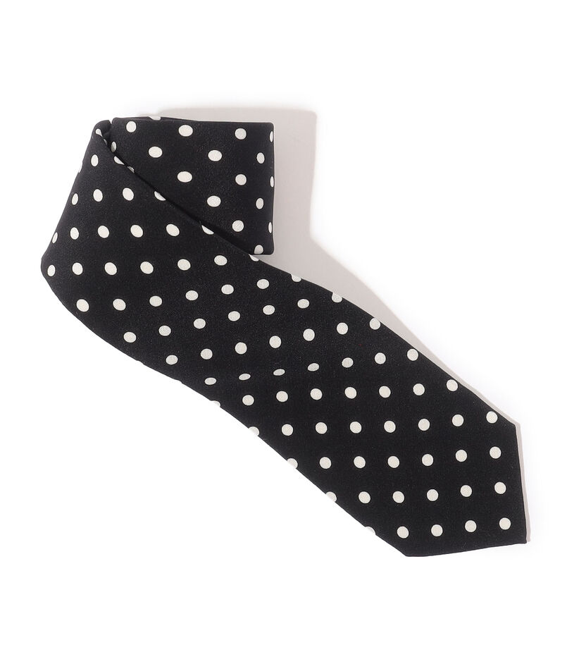 MAISON et VOYAGE シルクプリント 4mmドット ナロータイ