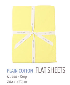 プレーンコットン フラットシーツ（クイーン～キング）
