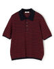 コットンナイロンチェック ポロカラープルオーバー