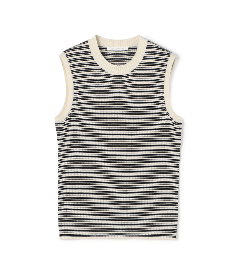 ギザコットンリブノースリーブプルオーバー