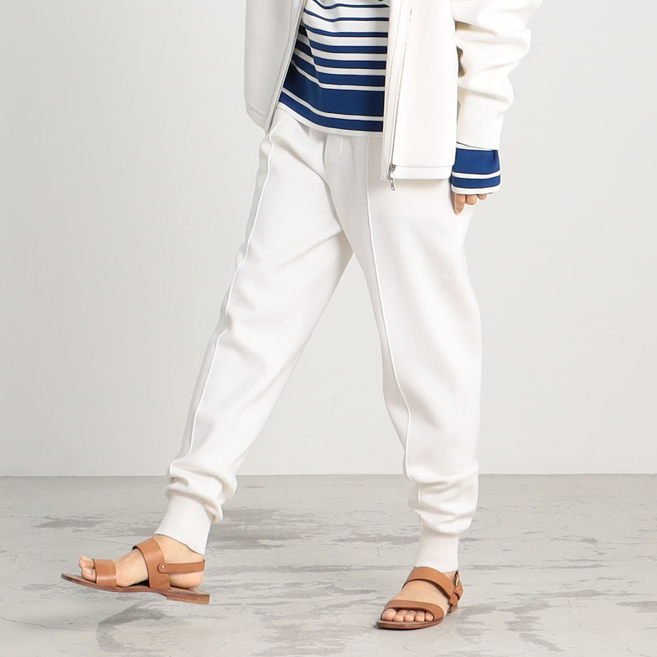 極美品 CABaN キャバン トゥモローランド コットンカシミヤパンツ XS 白