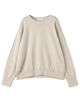 ウーステッドウール ラウンドネックプルオーバー
