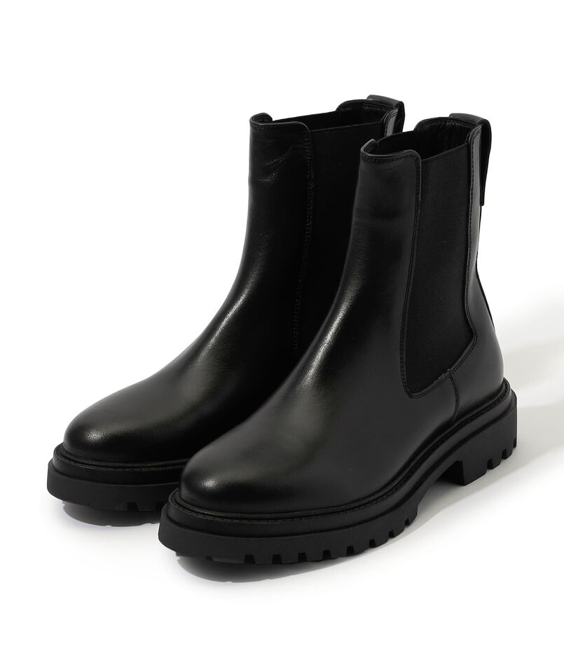 NUYOU レザー サイドゴアブーツ