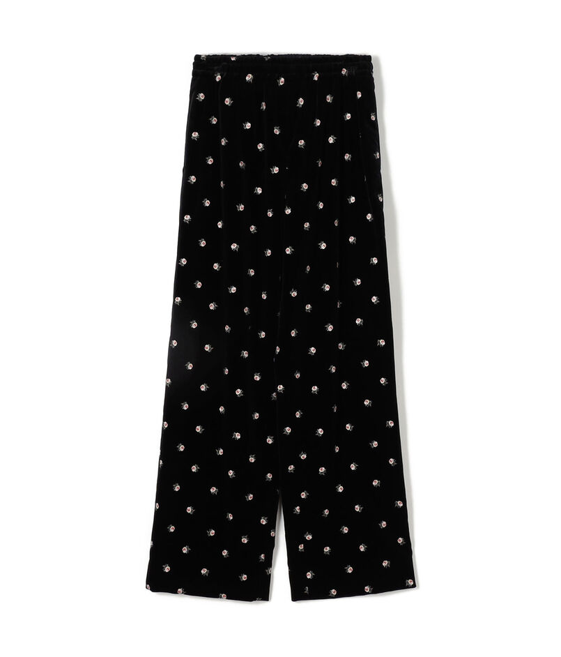 ベロア PETIT ROSEプリントパンツ