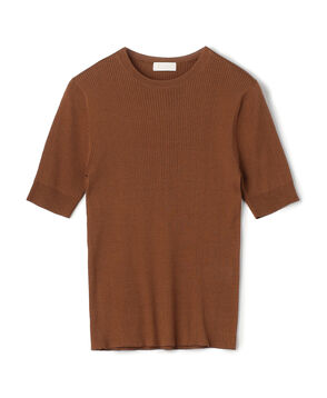 ■マーセライズドコットンリブ ハーフスリーブプルオーバー