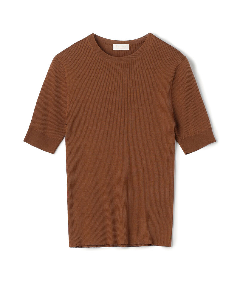 ■マーセライズドコットンリブ ハーフスリーブプルオーバー