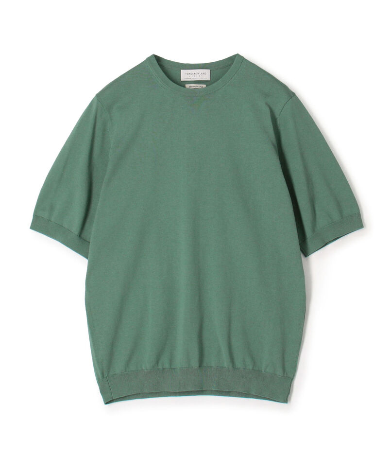 TOMORROWLAND tricot シルクコットン クルーネック半袖ニット SESIA