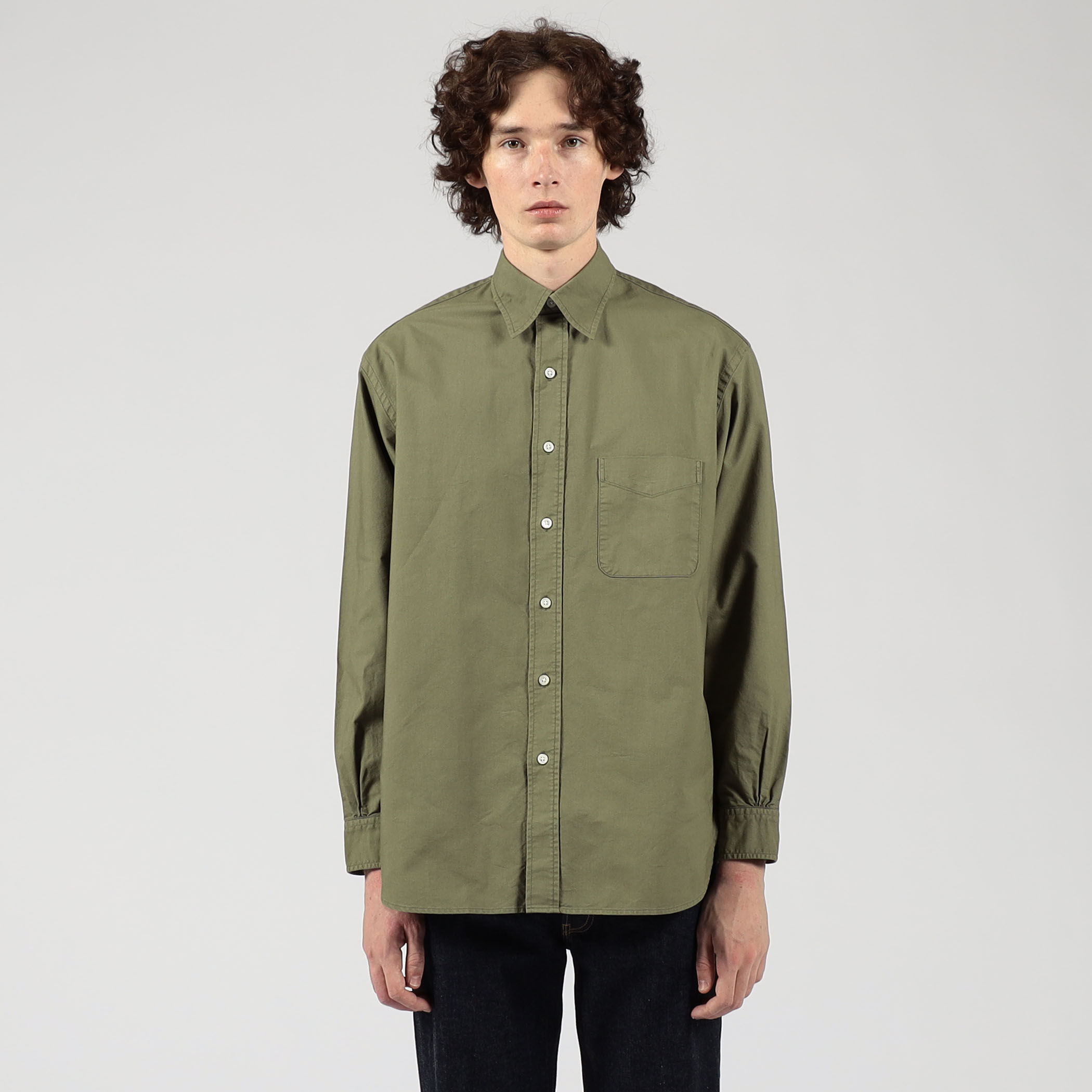 スーピマコットン オックスフォード ロングスリーブシャツ ALBIATE