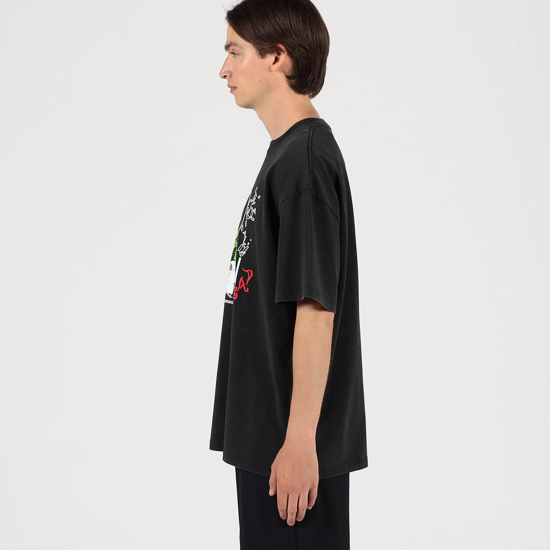 【関送無料】 BRAIN DEAD Alien tractor ロゴ 半袖 Tシャツ Alien Tractor T-shirt - Washed Black – Brain Dead