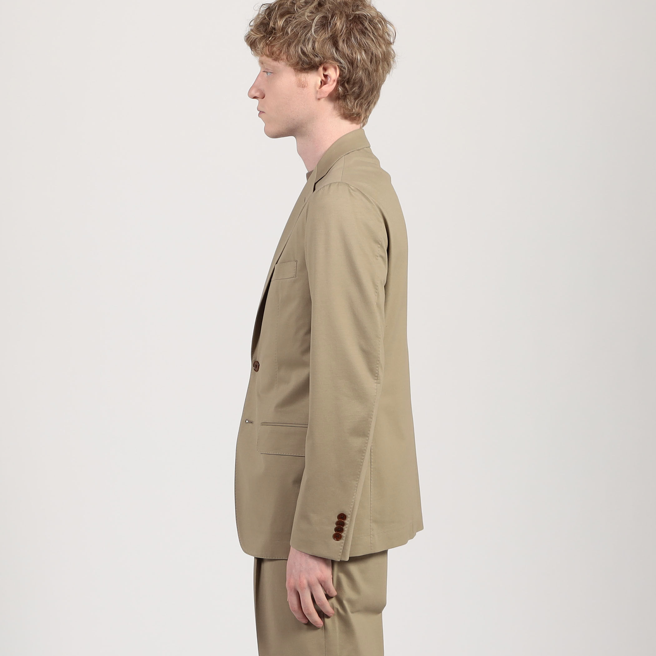 コットンポリエステル ストレッチツイル シングルブレステッド2B